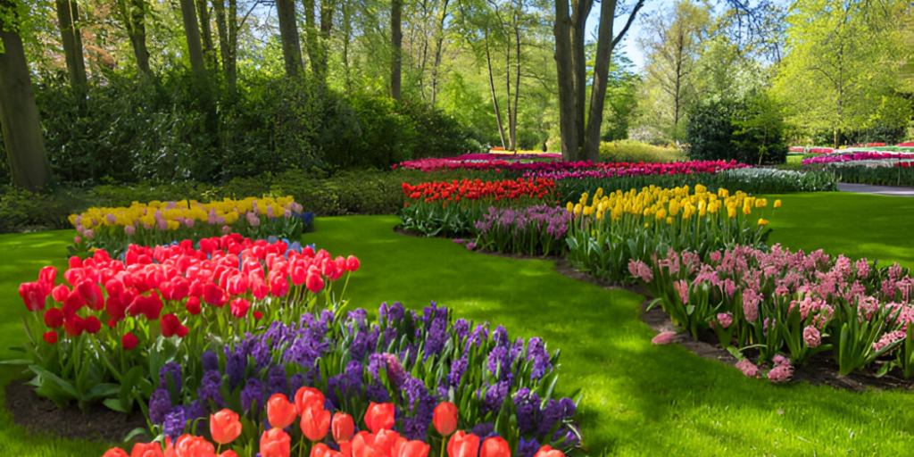 flowers in the gardens